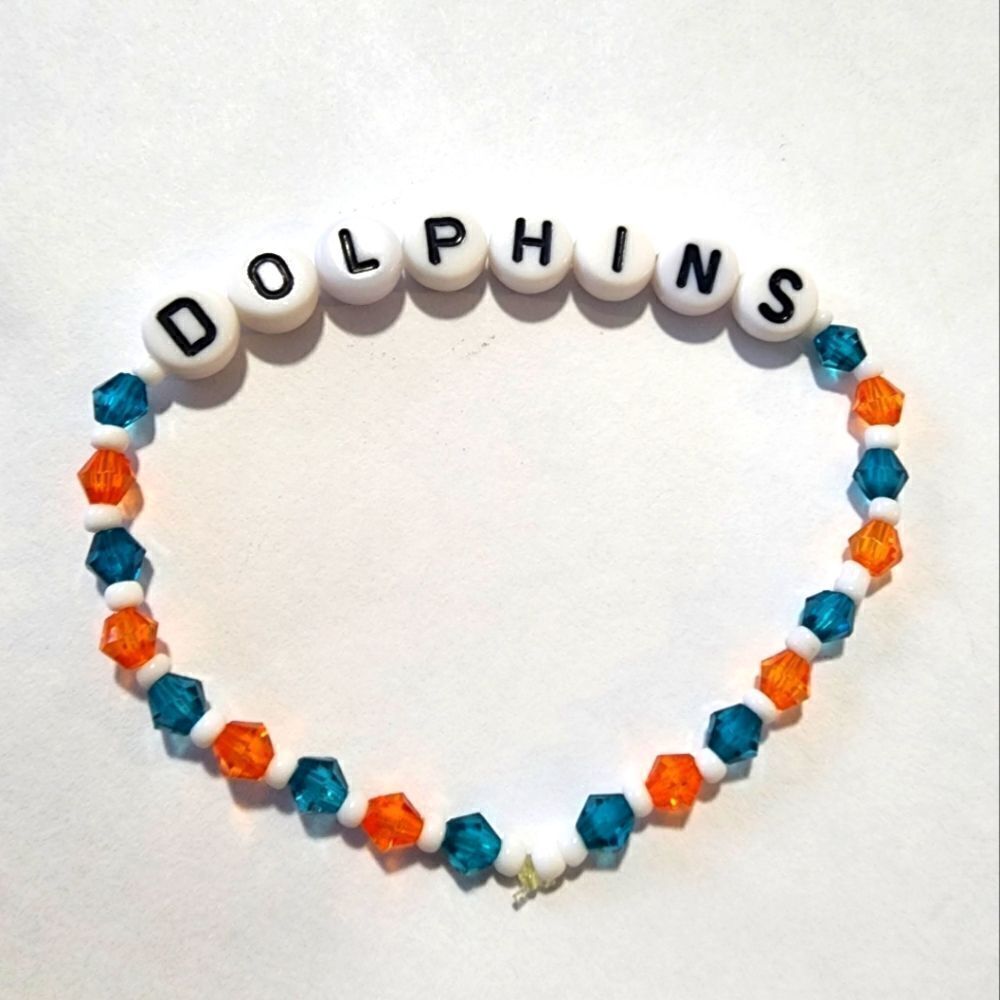 Miami Dolphins NFL Custom Bracelet